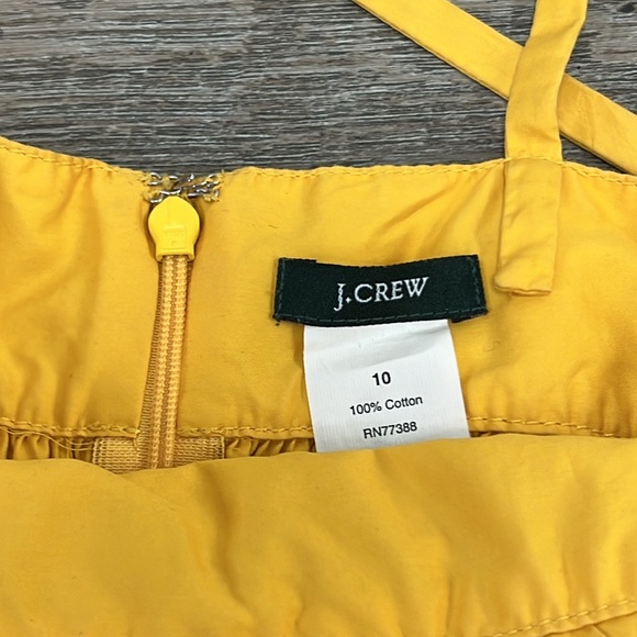 J.Crew Yellow Ruffled Hem Dress Size 10 - Picture 7 of 10